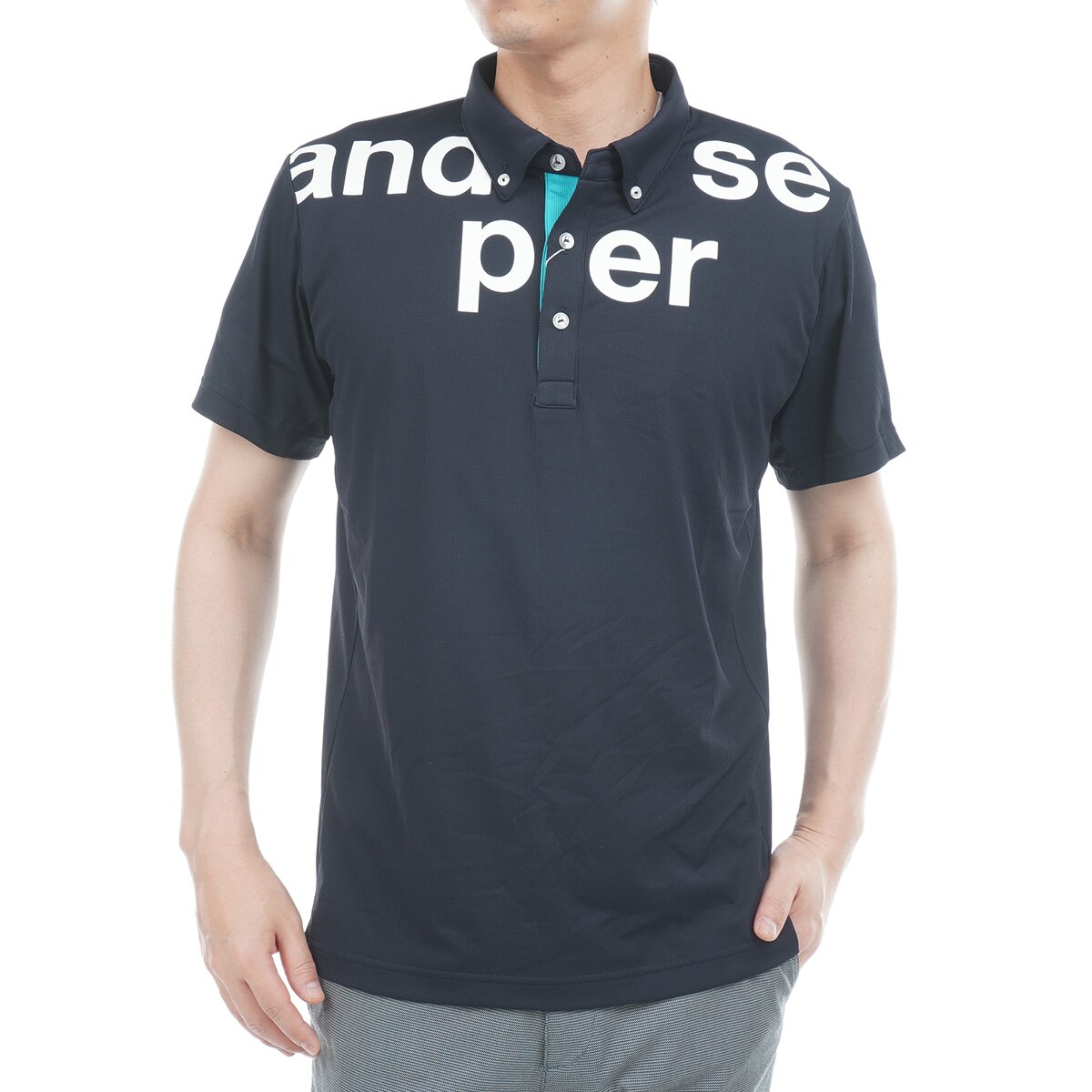 and per se SWING DRYシードステッチ半袖ポロシャツ(メンズ