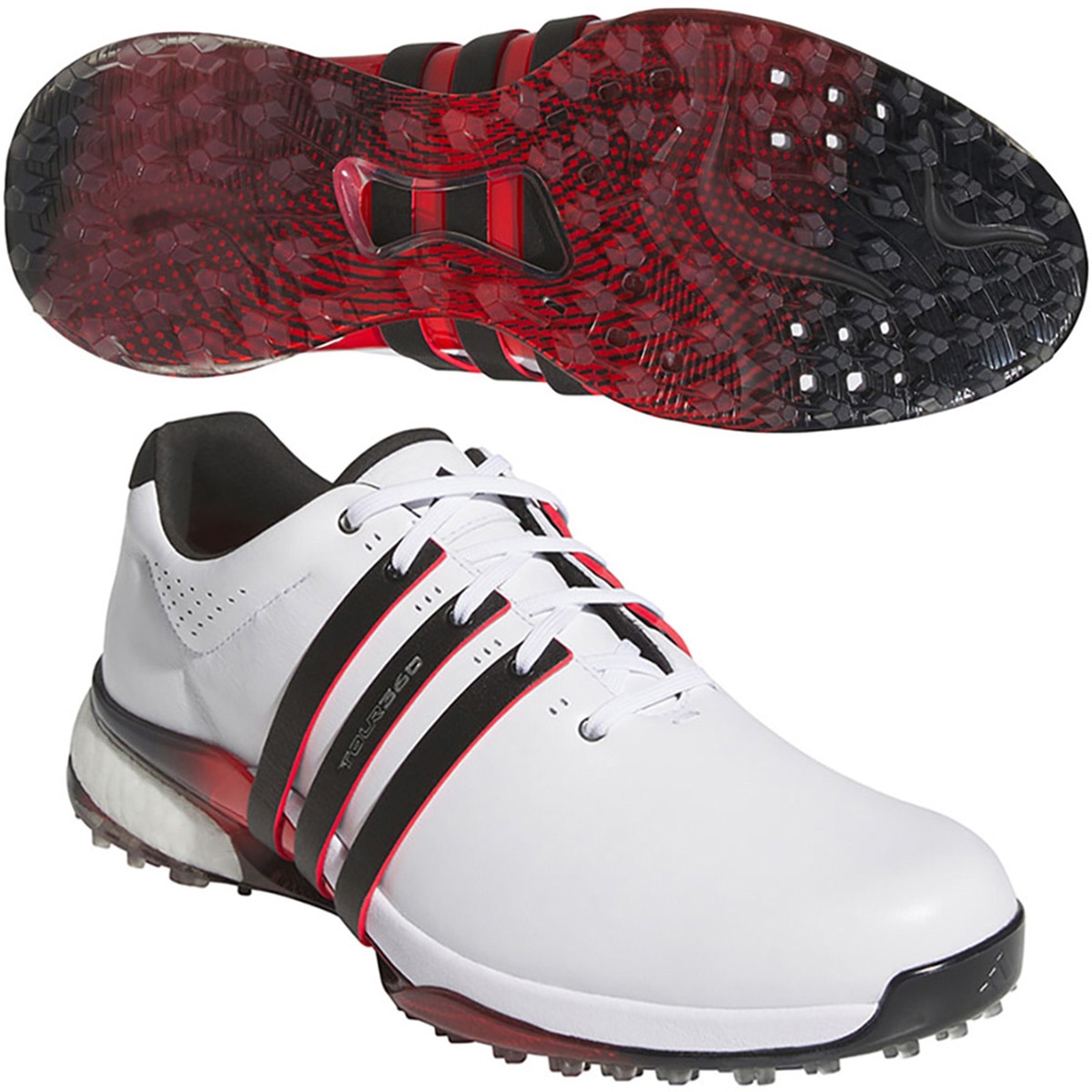 新品■アディダス■2019.8■ツアー３６０ＸＴツインボア■F35401■ホワイト／ホワイト／グレーファイブ■24.5【幅広】スパイク