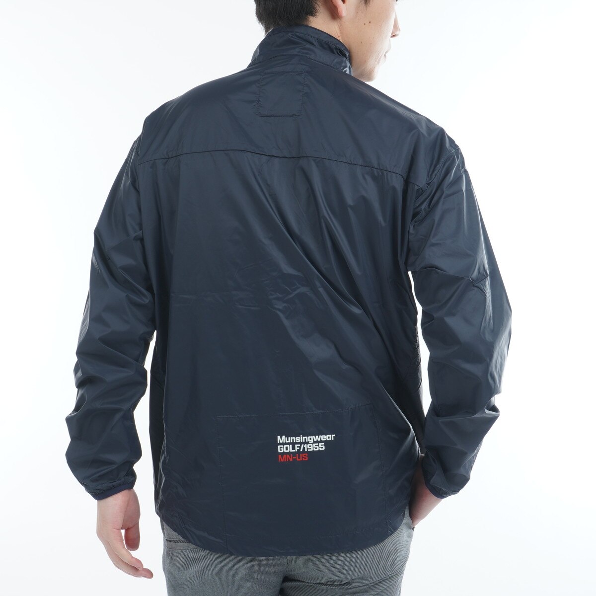 マンシングウェア メンズLL ブルゾン ネイビー 秋冬ゴルフ 防寒性 アウトドア Munsingwear 公式 マンシングウェア フルジップブルゾン メンズ