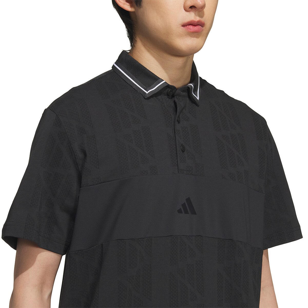 ビヨンド ザ コース ジャガード BOSロゴ 半袖ポロシャツ(半袖シャツ