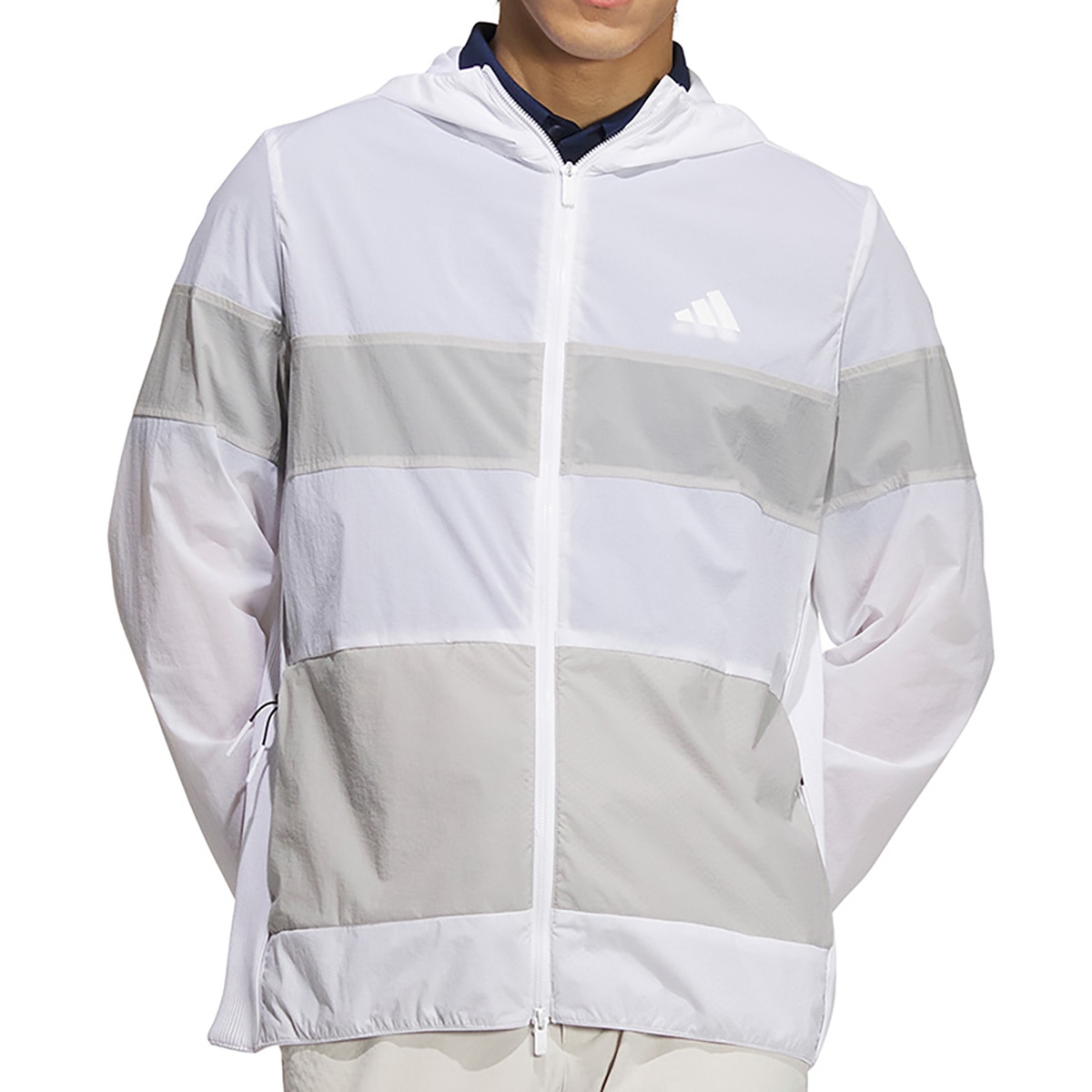 ストレッチ バックポケット付き 軽量 フルジップフーディー(アウター