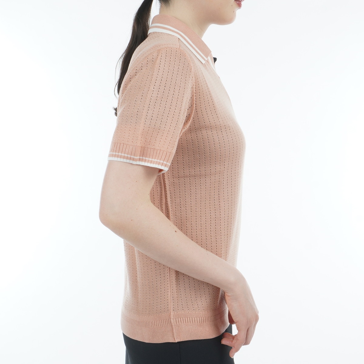 ビヨンド ザ コース ルーズ スキッパー ニットボックスシルエット 半袖