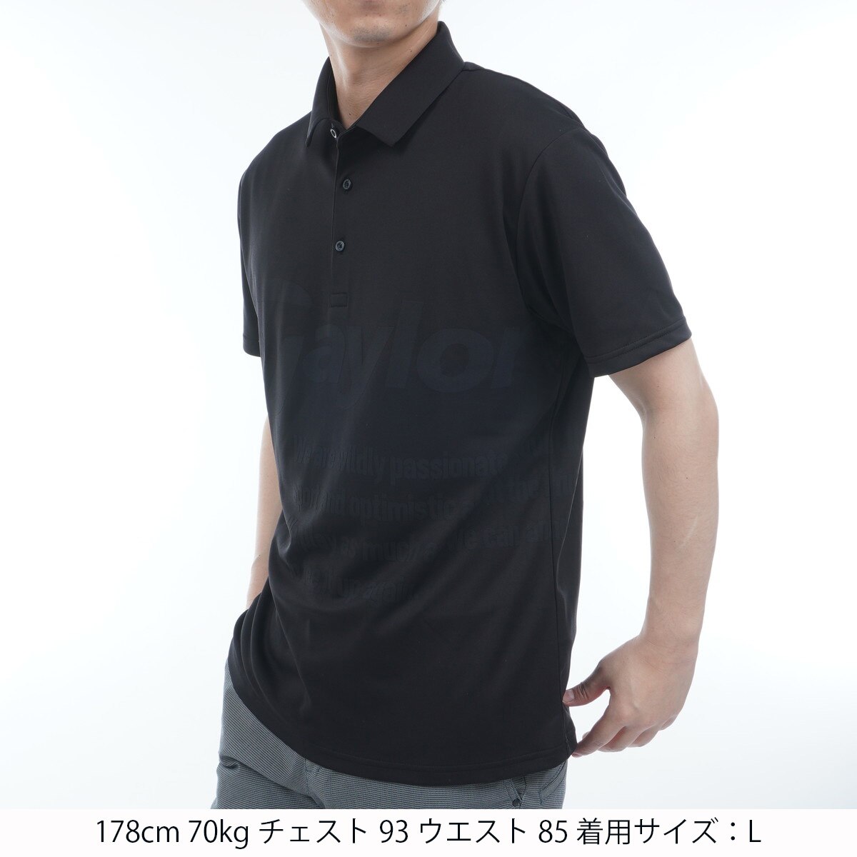 ストレッチ フロントビッグロゴ半袖ポロシャツ(半袖シャツ
