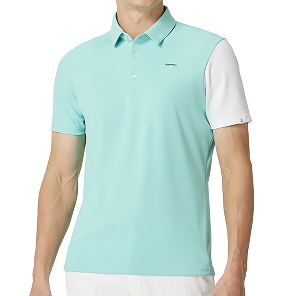 TAYLORMADE 地図模様 ポロシャツ　新品 ストレッチ ダイアゴナルブロック半袖ポロシャツ(半袖シャツ