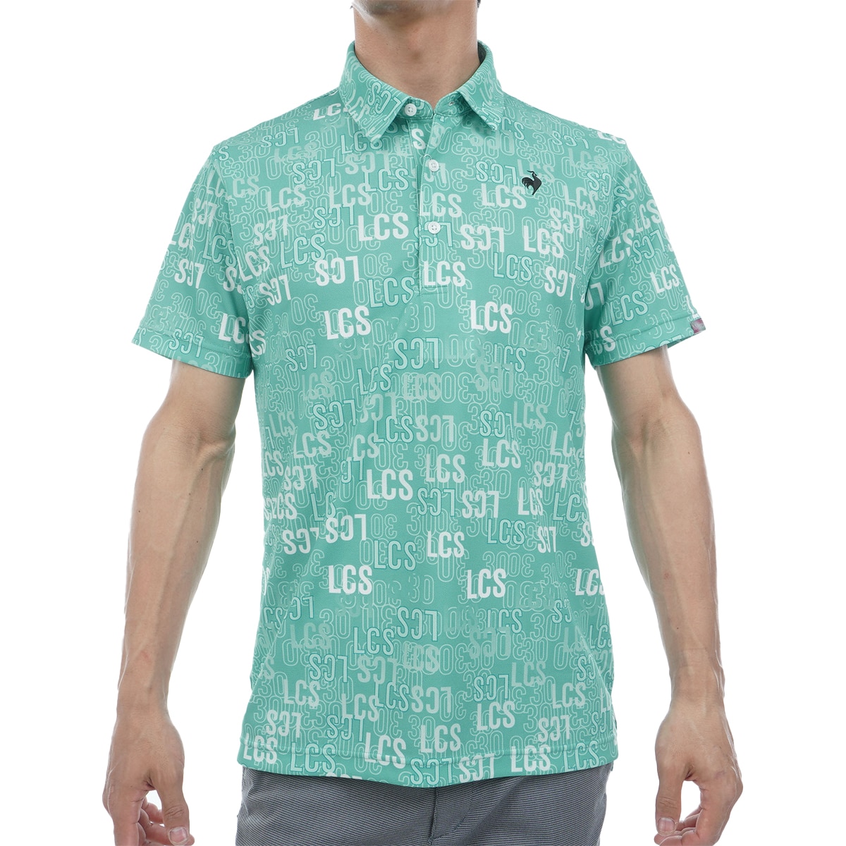 le coq sportif golf ルコックスポルティフ 総柄 ポロシャツ 大きいサイズ メンズ le coq sportif (ルコックスポルティフ