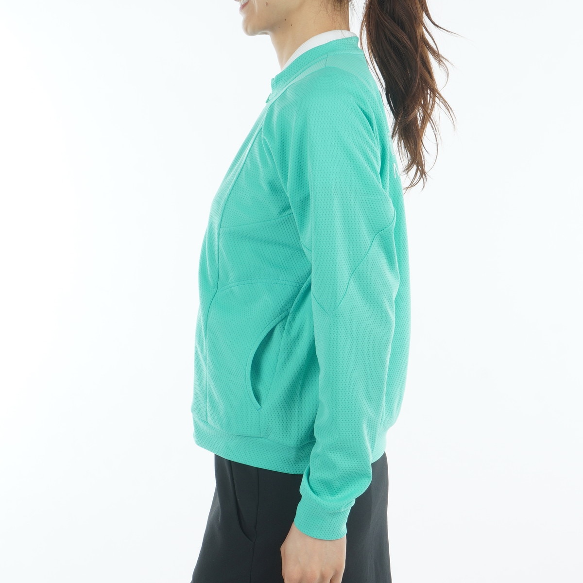 ストレッチ フルジップスウェット レディス(中間着(セーター