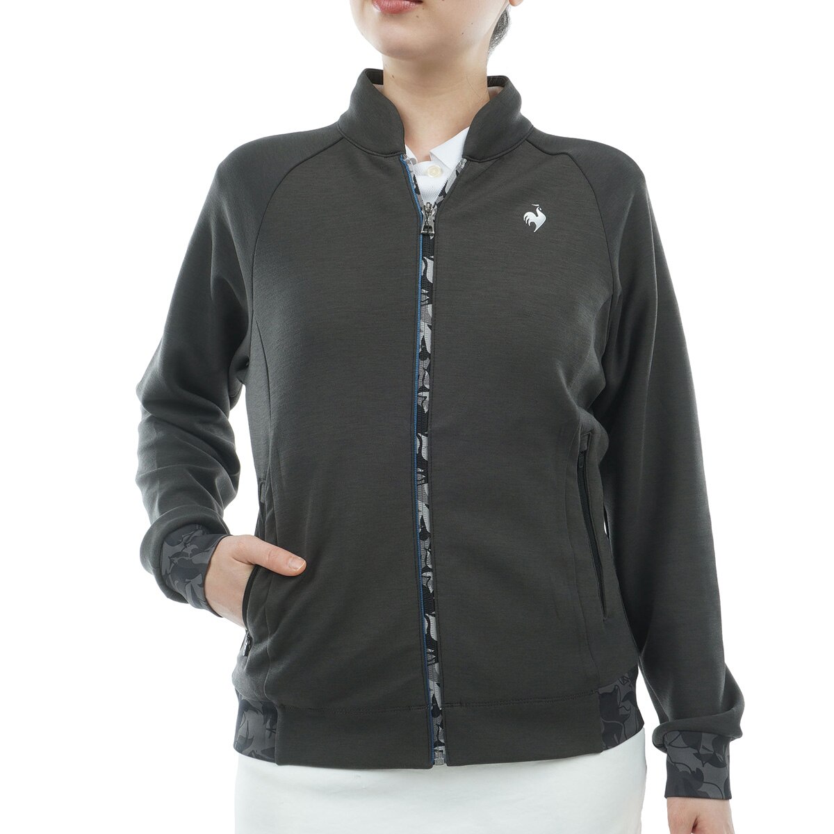 セール・アウトレット】RIJOUME ストレッチ リーフ柄ダンボールニット