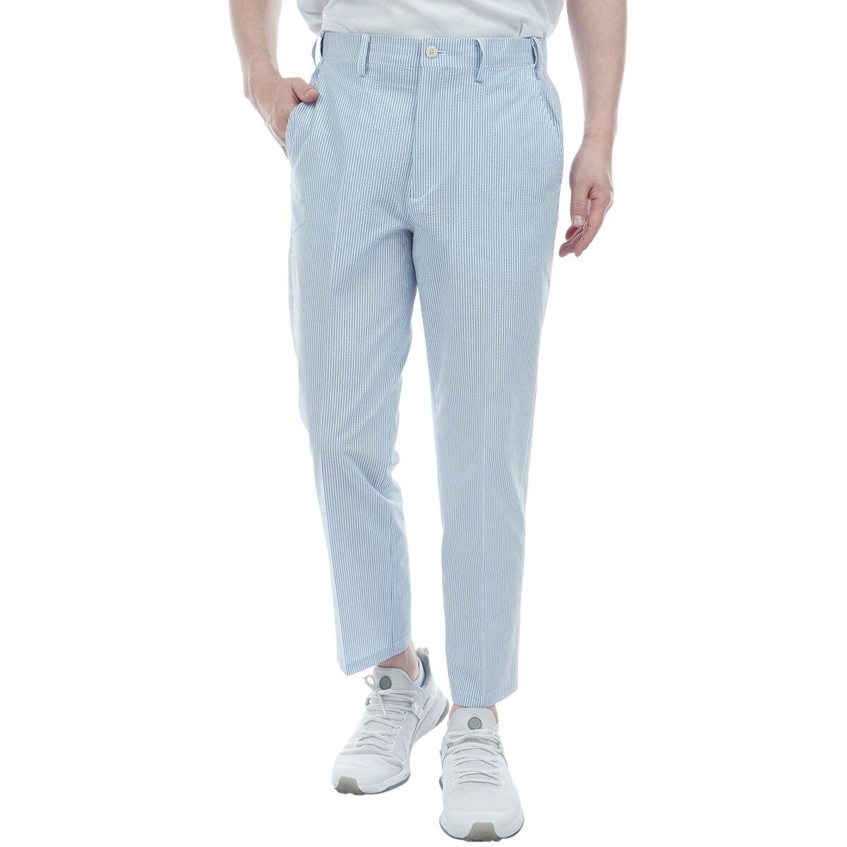 未使用 2022SS W76 マンシングウェア ゴルフパンツ 春夏 ブルー XL Munsingwear ゴルフ レディースパンツ｜レディースウエア