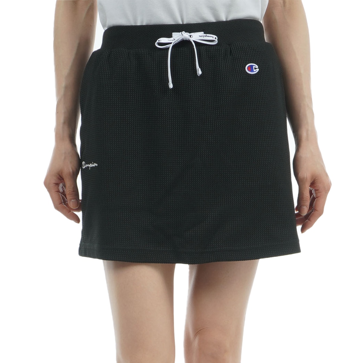 セール・アウトレット】ライトドライワッフル ベルトレス スカート