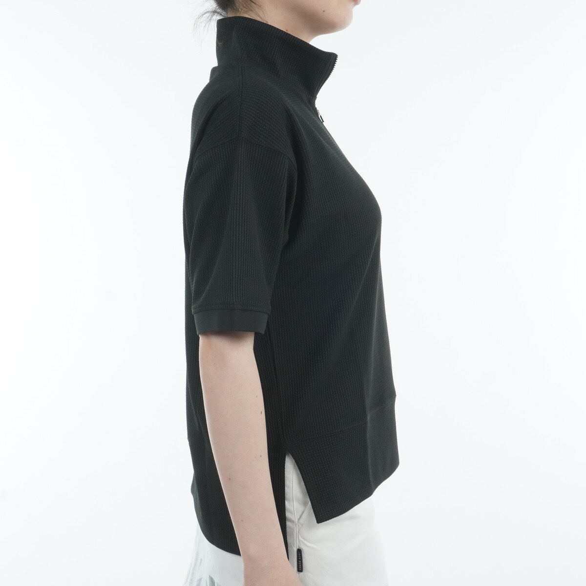 Champion GOLF　ライトドライワッフル 半袖モックネックシャツ M ライトドライワッフル 半袖モックネックシャツ レディス(半袖