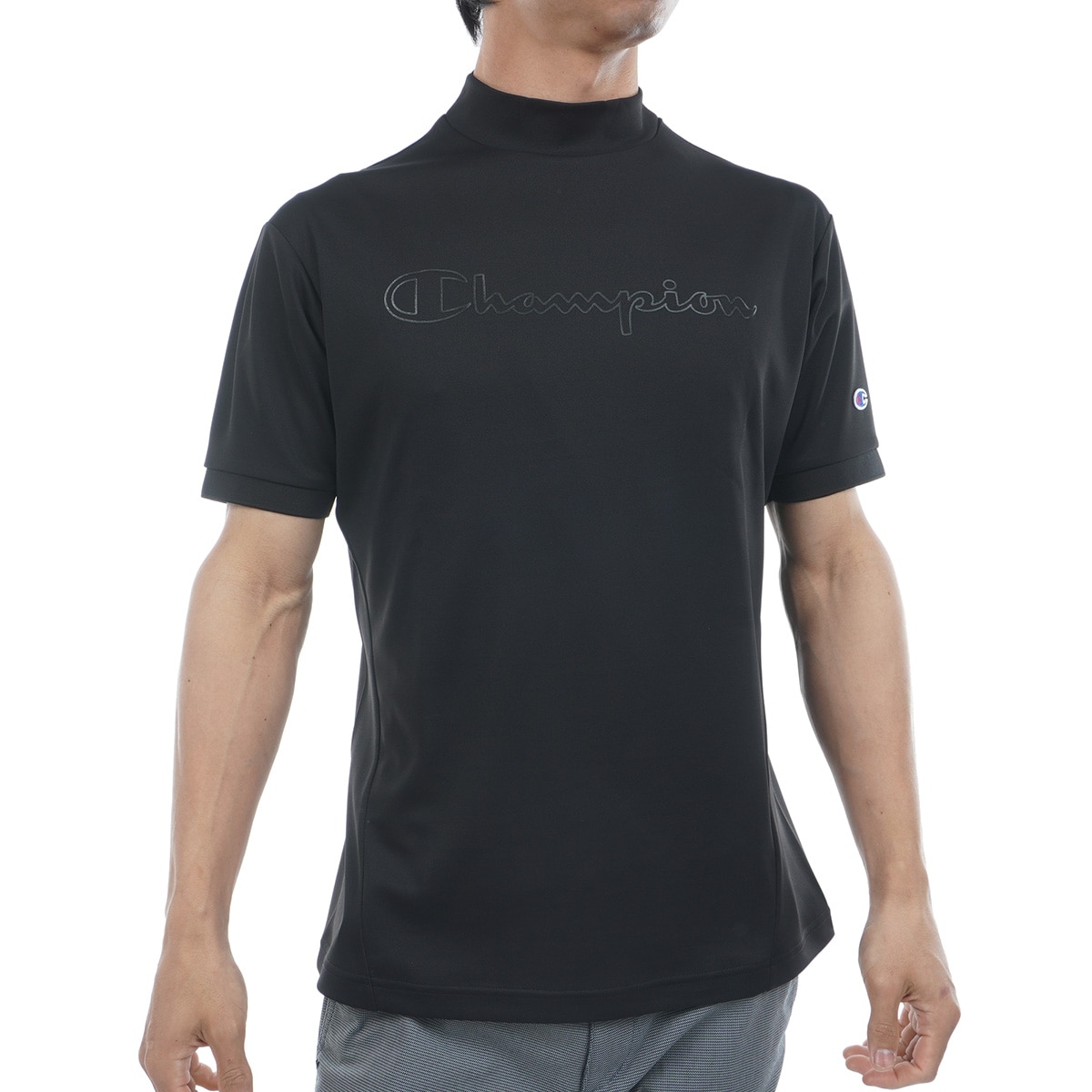 CHAMPION 速乾 半袖 モックネックシャツ Champion チャンピオン 半袖 モックネックシャツ メンズ ゴルフ