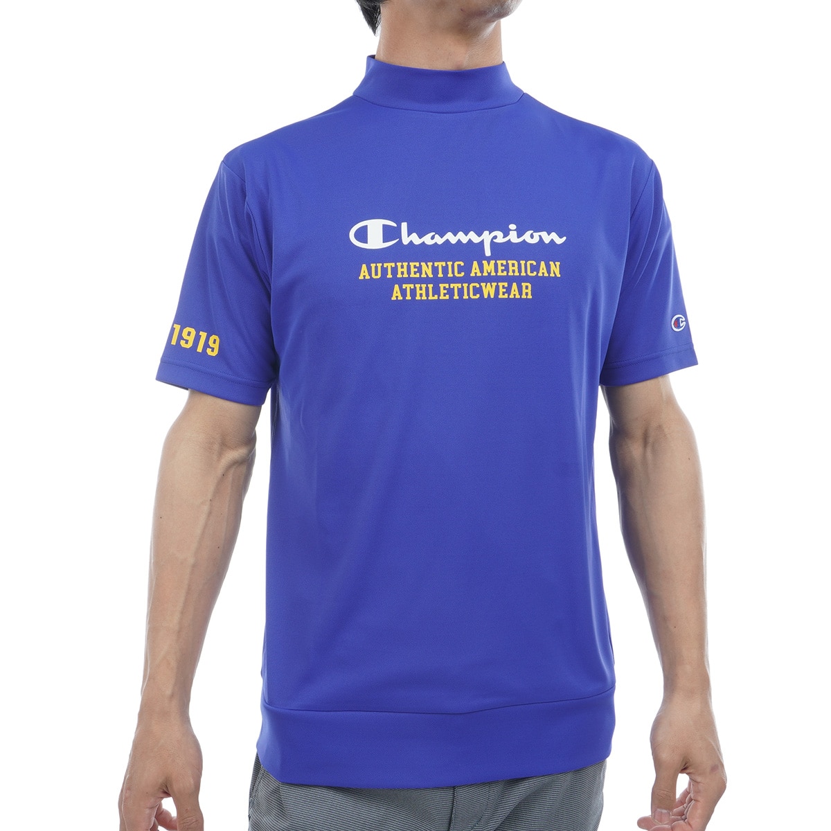 【未着用】 Champion メンズ 半袖 モックネック シャツ タグ付き S Champion/チャンピオン】メンズ GOLF モックネックシャツ（T