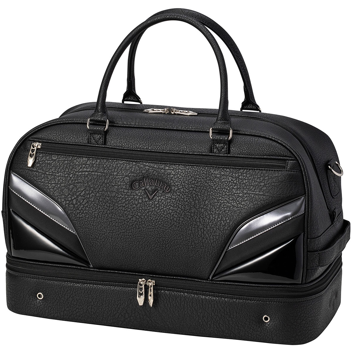 【極美品】キャロウェイゴルフ　ゴルフバッグ　ボストンバッグ　ブラック　レザー 極美品】キャロウェイゴルフ ゴルフバッグ ボストンバッグ ブラック