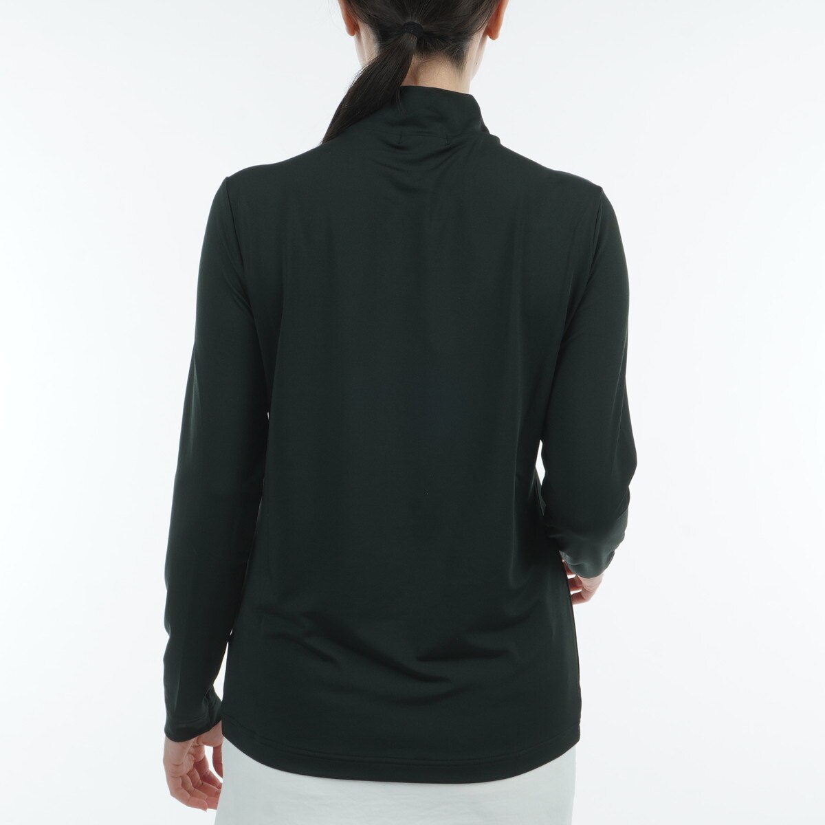 ストレッチ モックネック長袖シャツ レディス(長袖シャツ