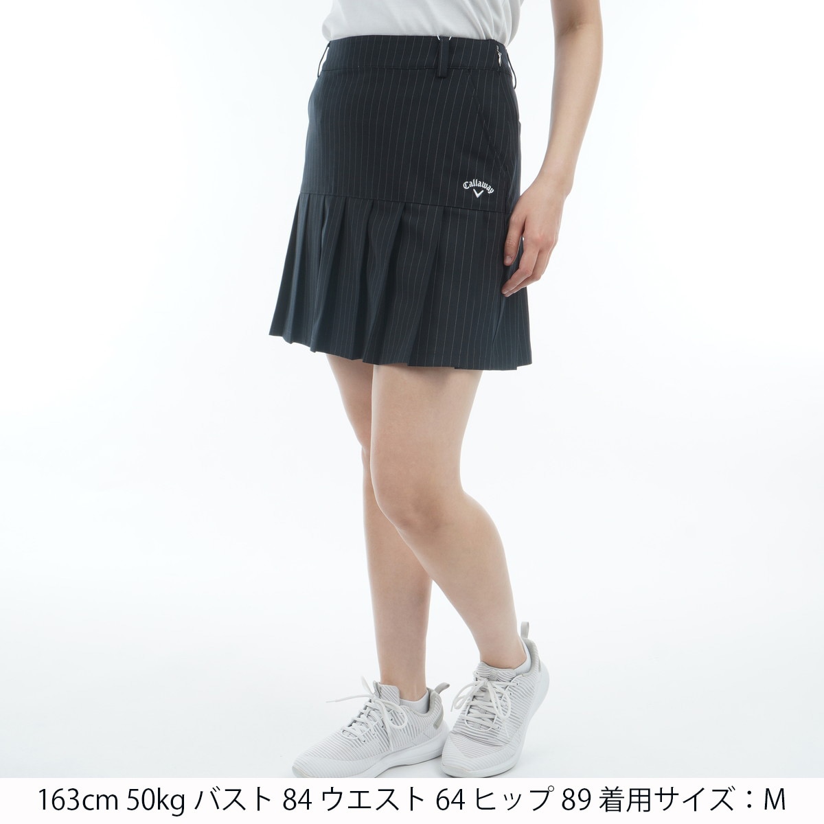ストレッチ ピンストライププリーツスカート レディス(スカート