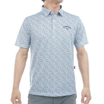 Callaway ブラック ドット柄 ポロシャツ 4L（メンズゴルフウェア 長袖 