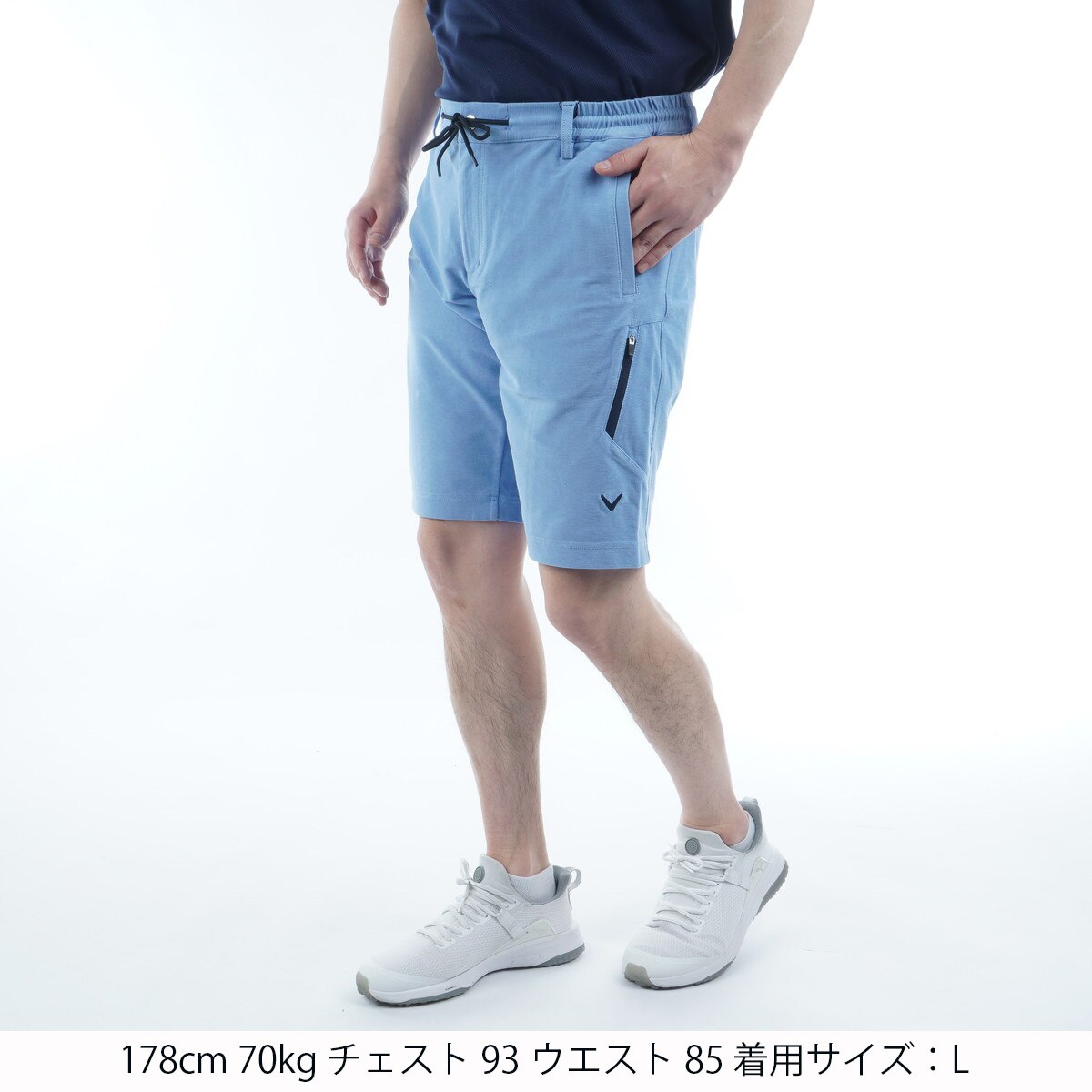 裏クール ストレッチ ニットツイルショートパンツ(ハーフパンツ