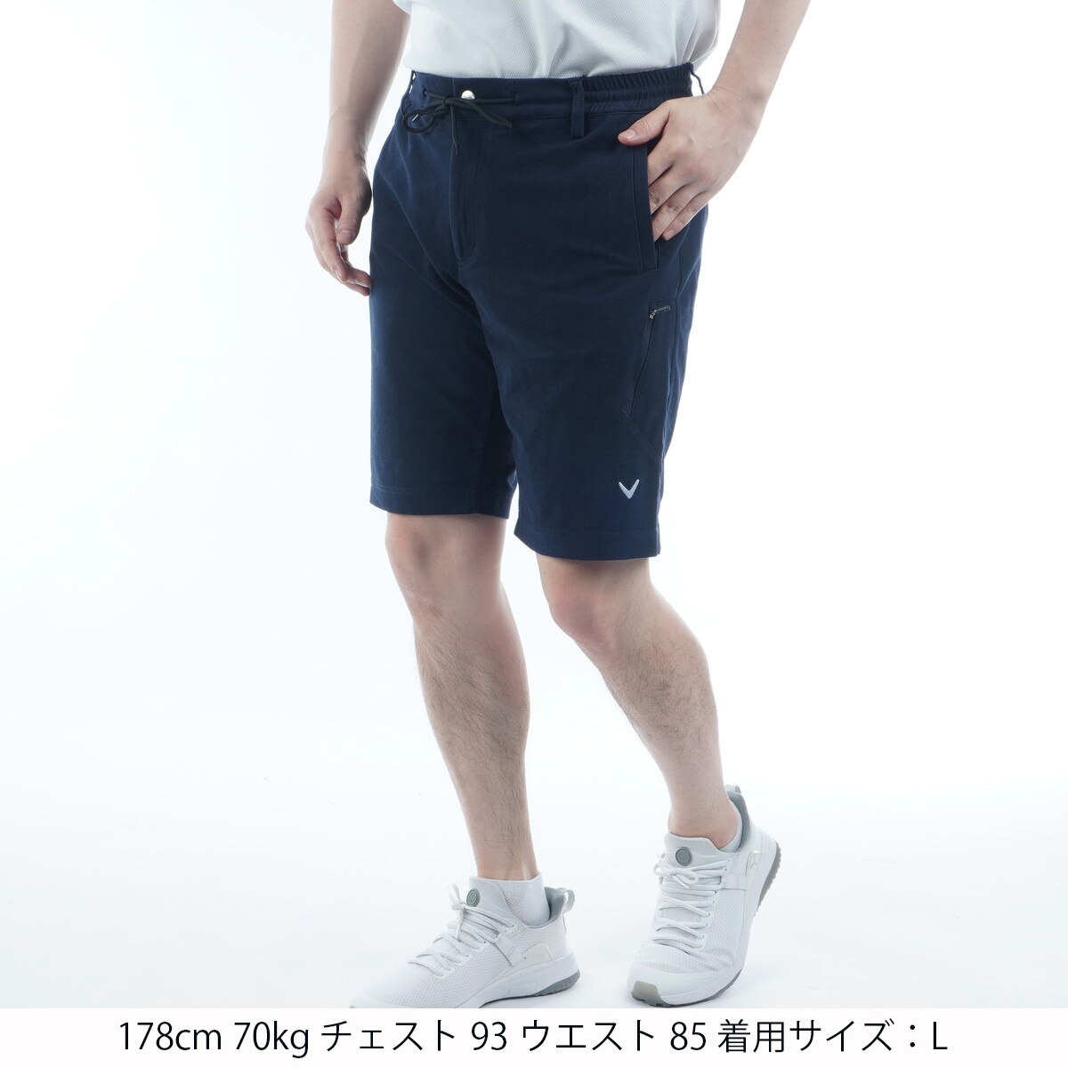 裏クール ストレッチ ニットツイルショートパンツ(ハーフパンツ