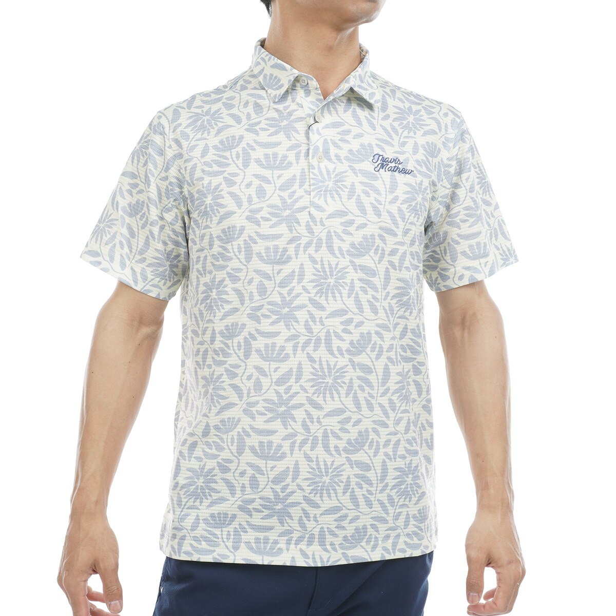 新品 トラヴィスマシュー 半袖シャツ 総柄 ホワイト Mサイズ トラビスマシュー ホワイト ポロシャツ Mサイズ 新品 トラヴィス