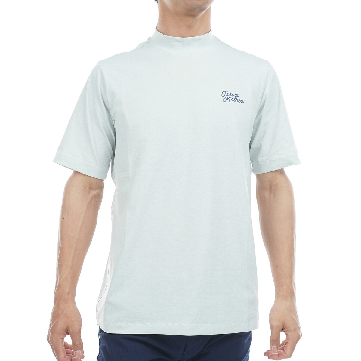 アウトレット】Chain ストレッチ レトロ モック半袖Tシャツ(半袖シャツ