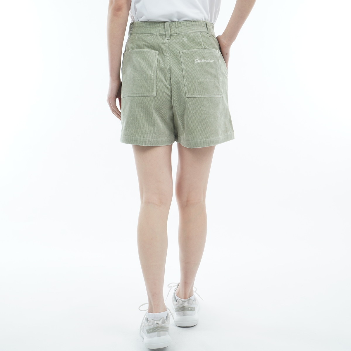 サイズ：S TRAVIS MATHEW トラビスマシュー  コーデュロイ ショートパンツ  グリーン系 [240101424059] ゴルフウェア レディース ストスト 新品】TRAVIS MATHEW トラビスマシュー コーデュロイ ショート