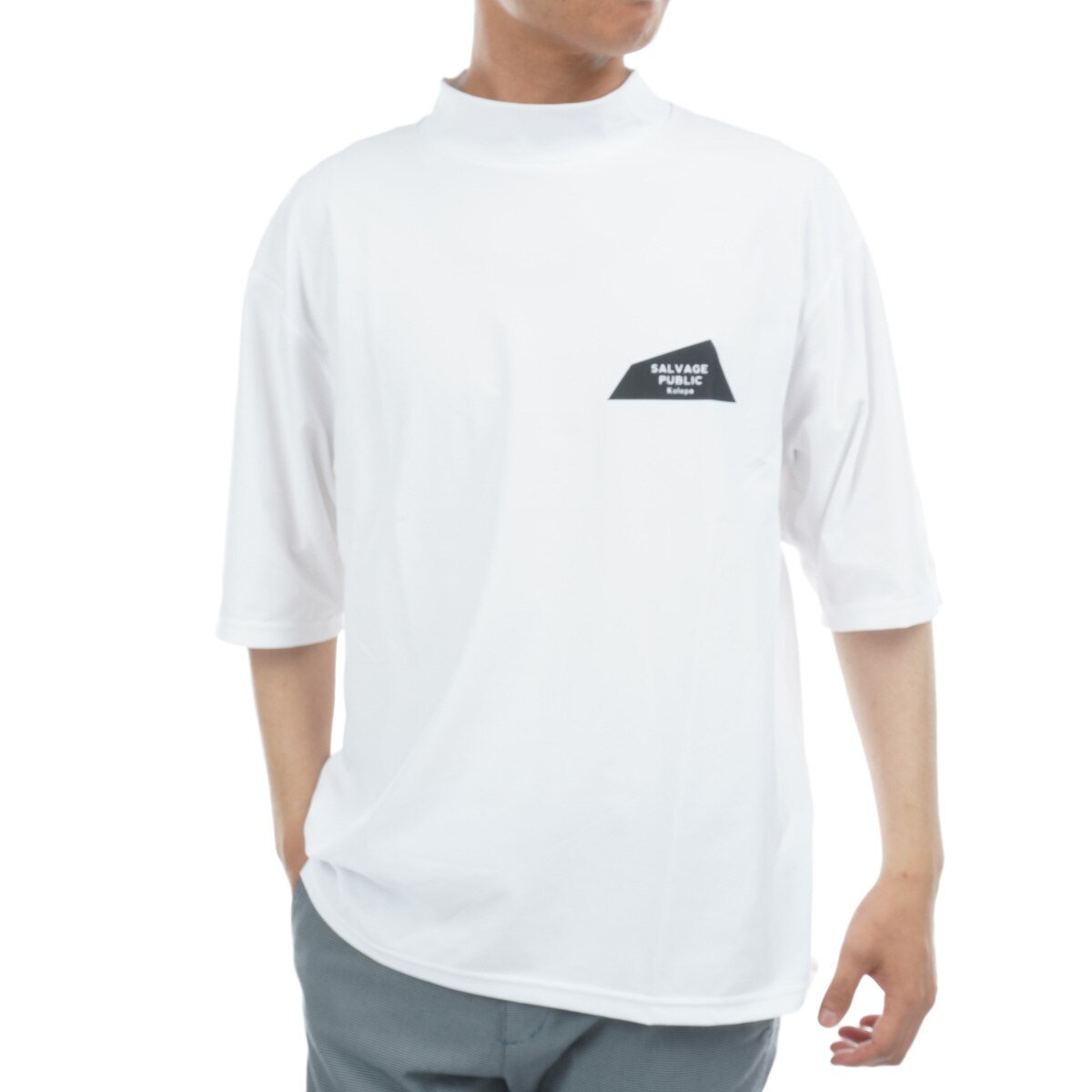 ストレッチ サーフモックネック5分袖シャツ(半袖シャツ・ポロシャツ