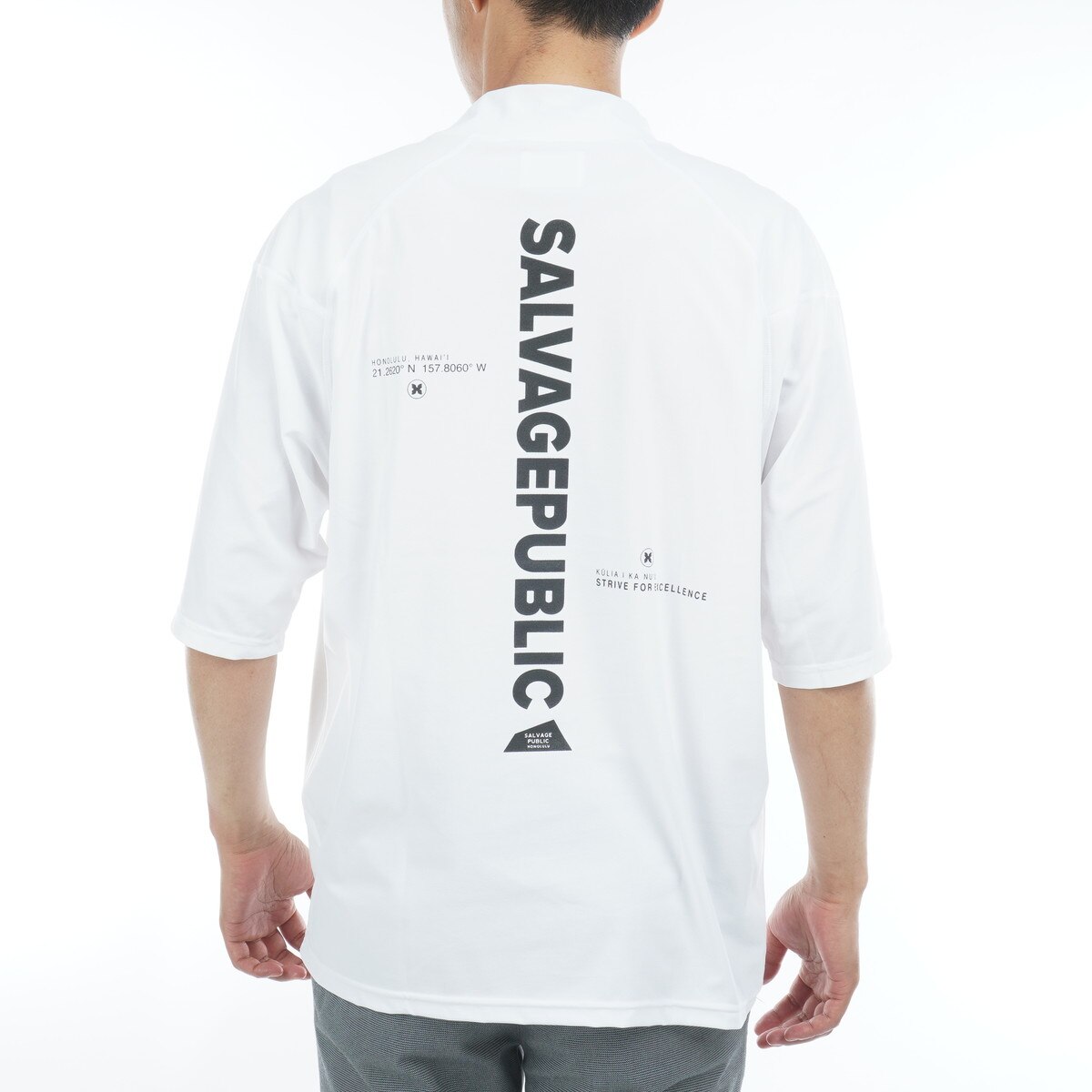 ストレッチ サーフモックネック5分袖シャツ(半袖シャツ・ポロシャツ