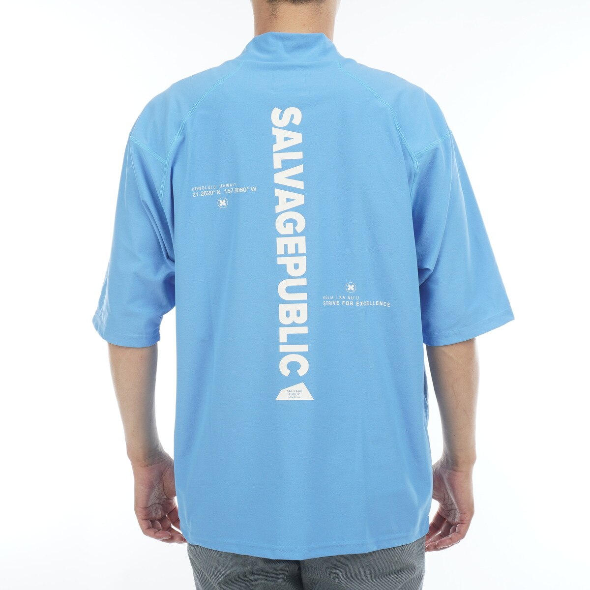 ストレッチ サーフモックネック5分袖シャツ(半袖シャツ・ポロシャツ