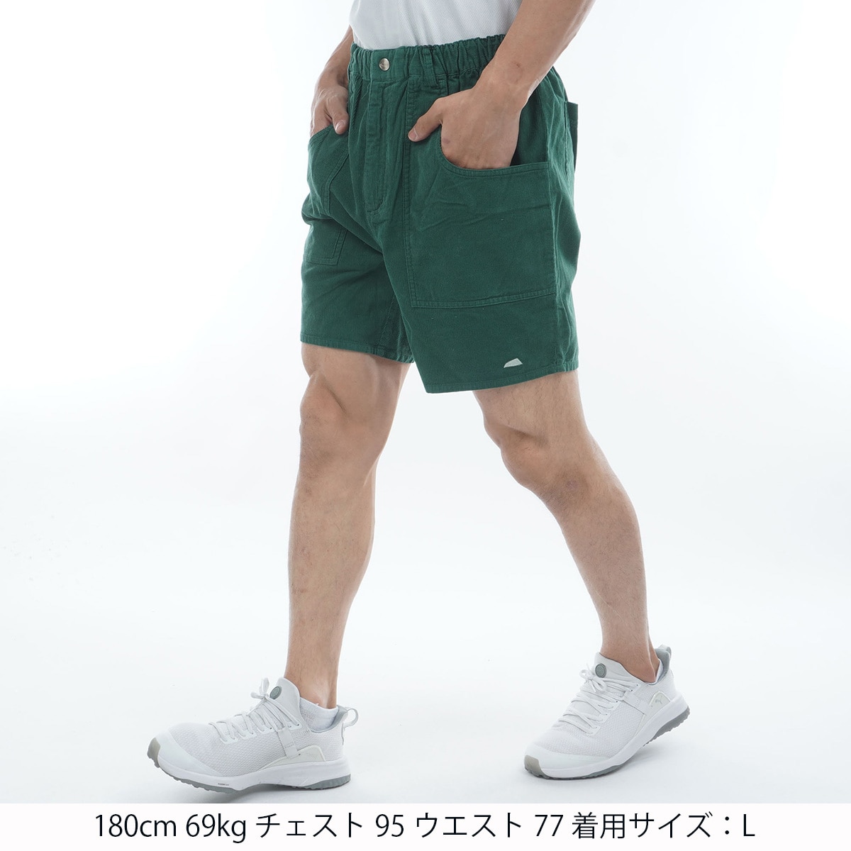 アウトレット】ストレッチ ウカコーデュロイハーフパンツ(ハーフパンツ