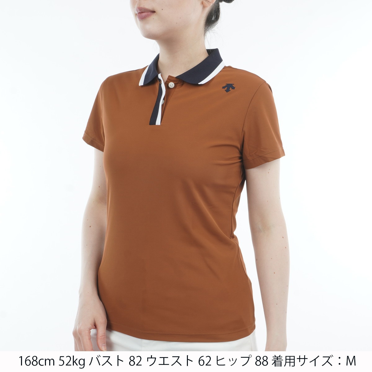 【即日発送】デサントゴルフ ベア鹿の子　半袖シャツ　ポロシャツ　レディース　M 即日発送】デサントゴルフ ベア鹿の子 半袖シャツ ポロシャツ