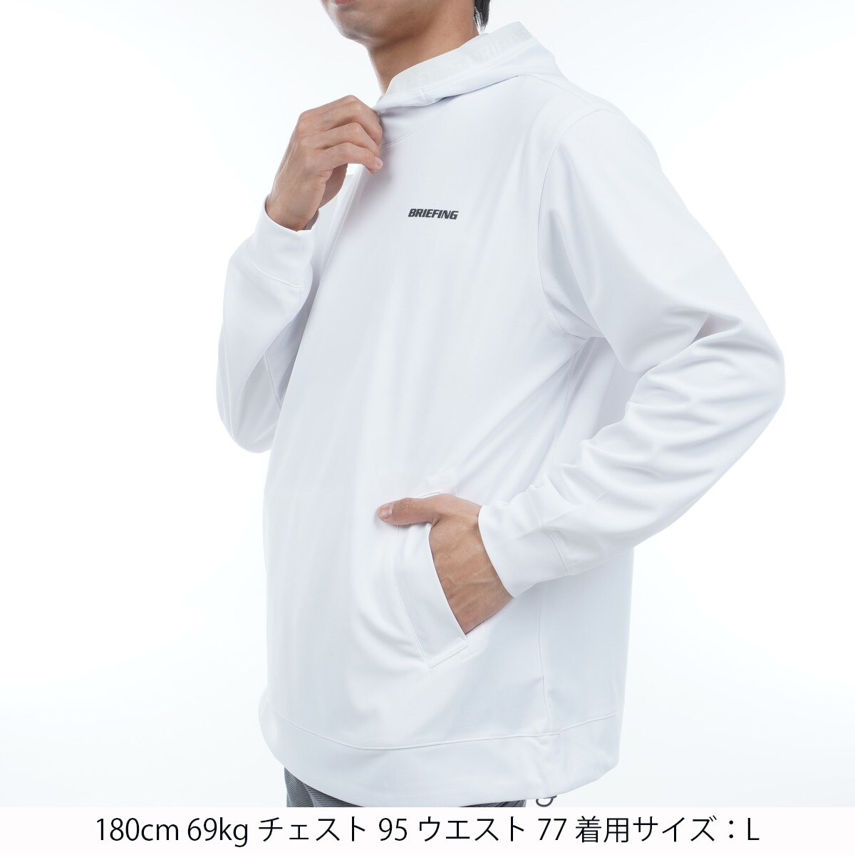 新品　BRIEFING MEN'S WR HOODIE RF ホワイトL WR RF フーディー(中間着(セーター、トレーナー))|BRIEFING