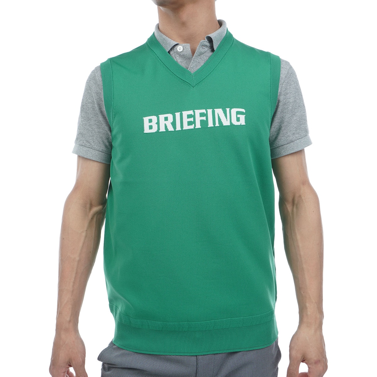 ☆訳あり☆ブリーフィング　ゴルフ ニット ベスト カーキ　サイズM ☆訳あり☆ブリーフィング ゴルフ ニット ベスト カーキ サイズM