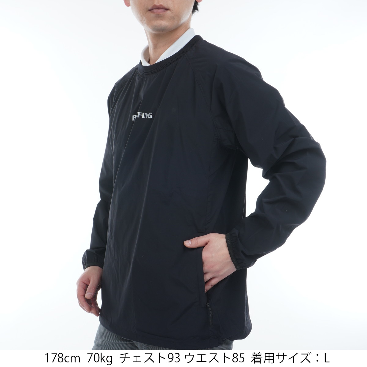 ストレッチ REFLECTIVE ロゴクルーネックプルオーバー(中間着