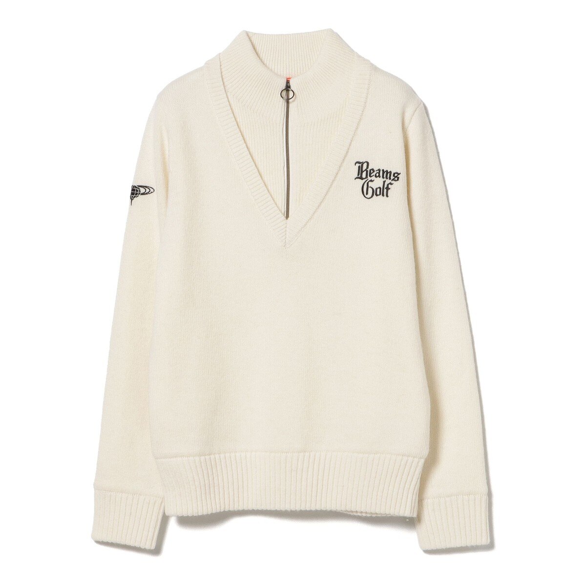 ORANGE LABEL エアシャット 裏付き ハーフジップ ニット プル ORANGE LABEL エアシャット 裏付き ハーフジップ ニット プル