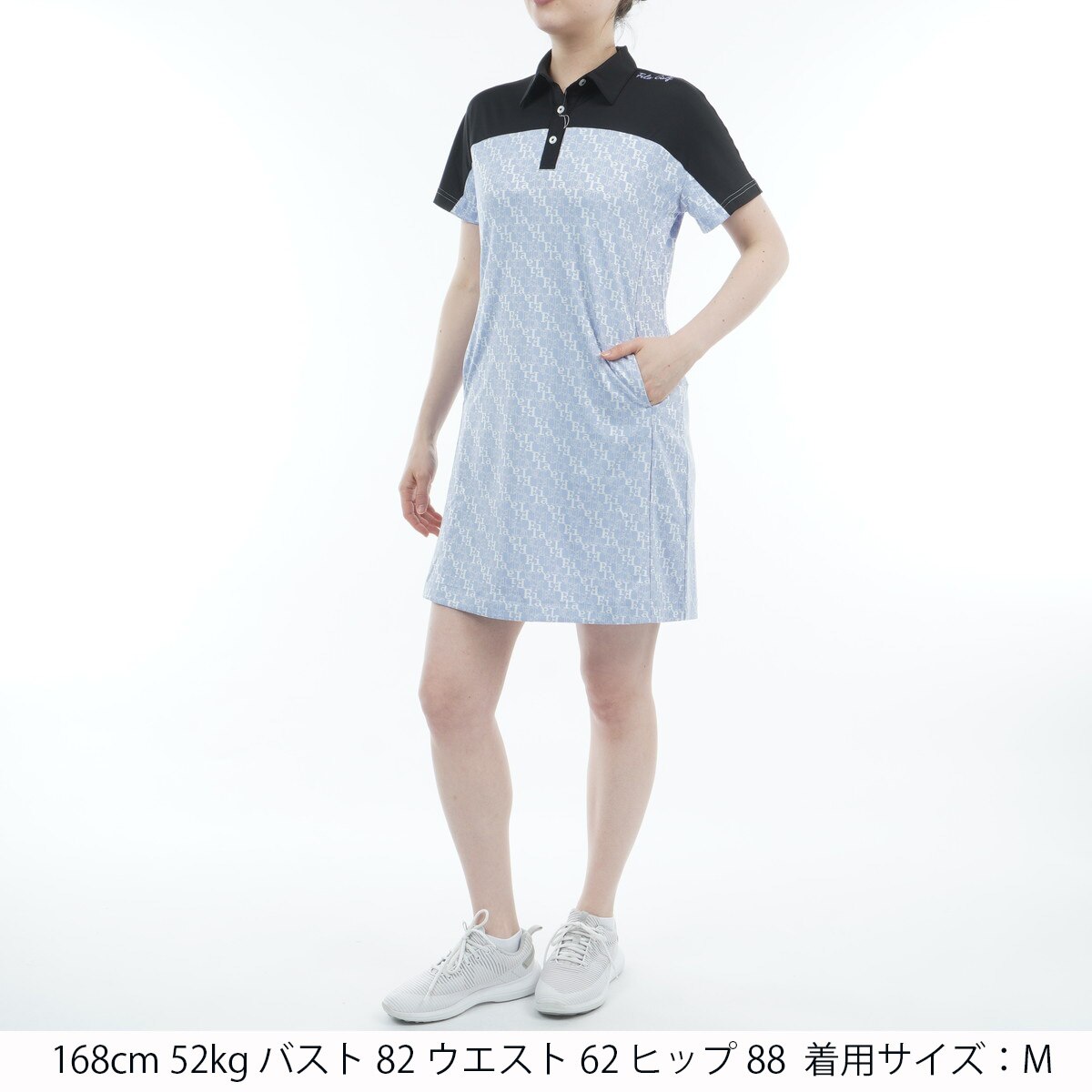 FILAフィラ＊ランダム切り替え ジャガードストライプワンピースL セール】【FILA GOLF/フィラゴルフ】レディース総柄ジャガード