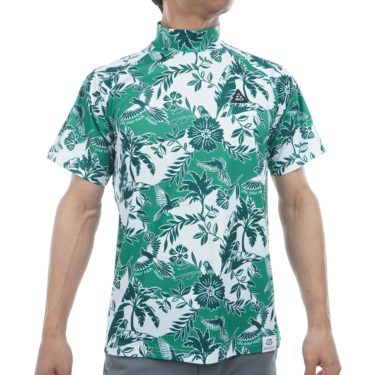 セール・アウトレット】ストレッチ PRADICE モックネック半袖シャツ