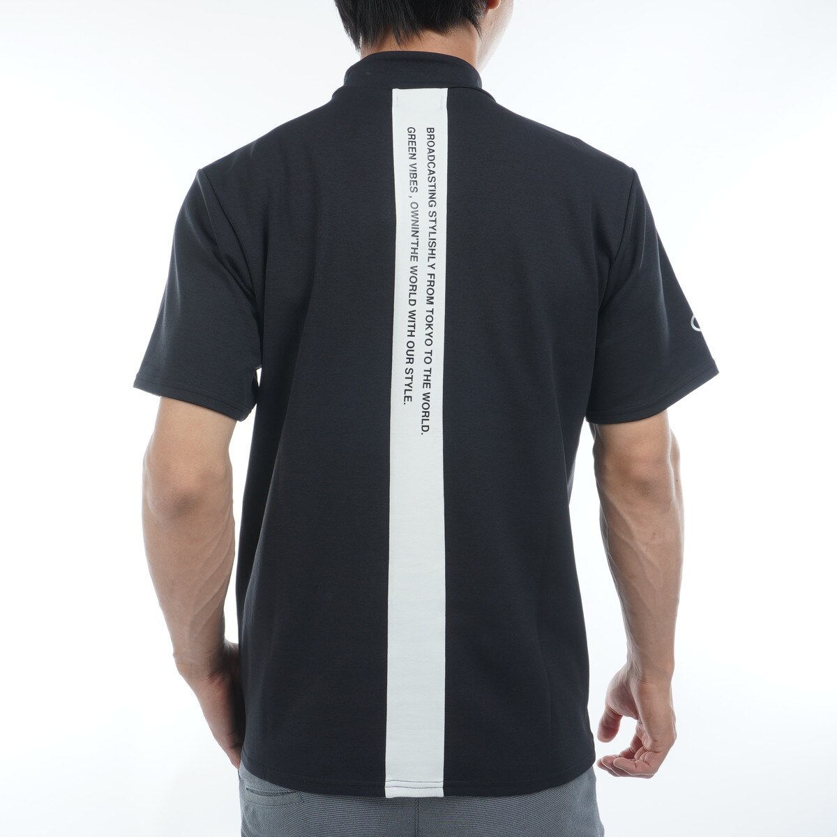 セール・アウトレット】ストレッチ バックライン モックネック半袖