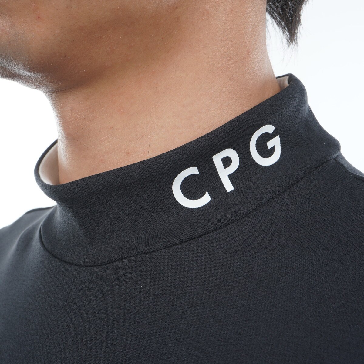 セール・アウトレット】ストレッチ バックライン モックネック半袖