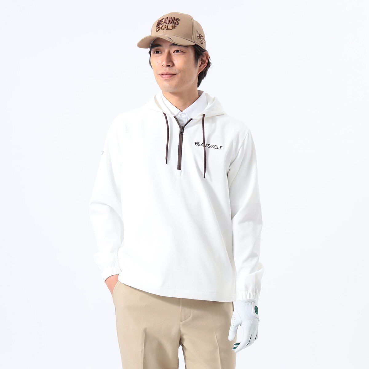 ORANGE LABEL ストレッチツイル ハーフジップ パーカー(中間着