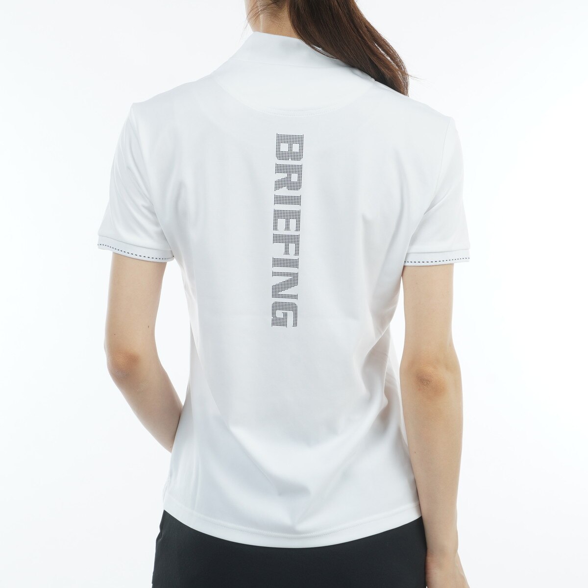 BRIEFING - ブリーフィングBRIEFING半袖ハイネックシャツXSレディース ロゴ ライン RF ハイネック半袖シャツ レディス(半袖シャツ