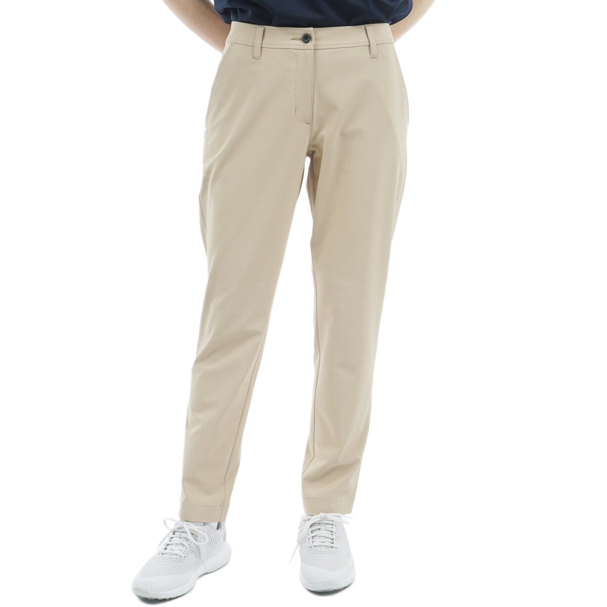 【LANVIN SPORT】ドット織柄パンツ　ベージュ　ゴルフ　ベルト付　36 LANVIN SPORT】ドット織柄パンツ ベージュ ゴルフ ベルト付 36