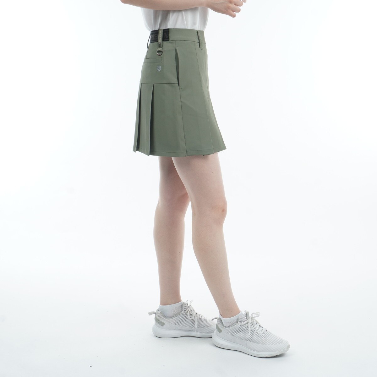 ストレッチ ロゴ エラスティック プリーツ スカート レディス(スカート