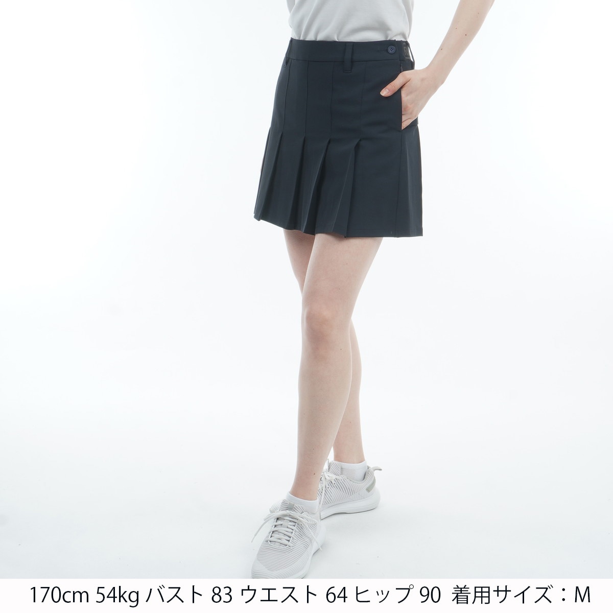 ストレッチ ロゴ エラスティック プリーツ スカート レディス(スカート