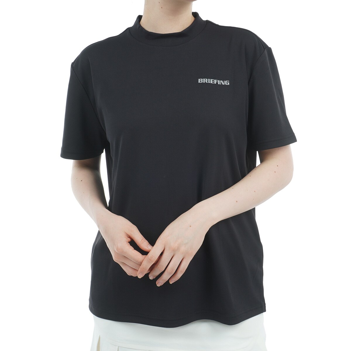 アウトレット】バックフレア ハイネック半袖シャツ レディス(半袖