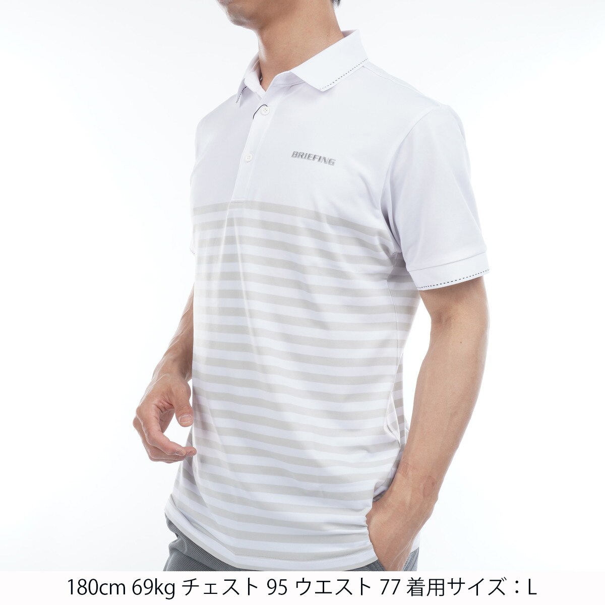 シャドウ ストライプ 半袖ポロシャツ(半袖シャツ・ポロシャツ