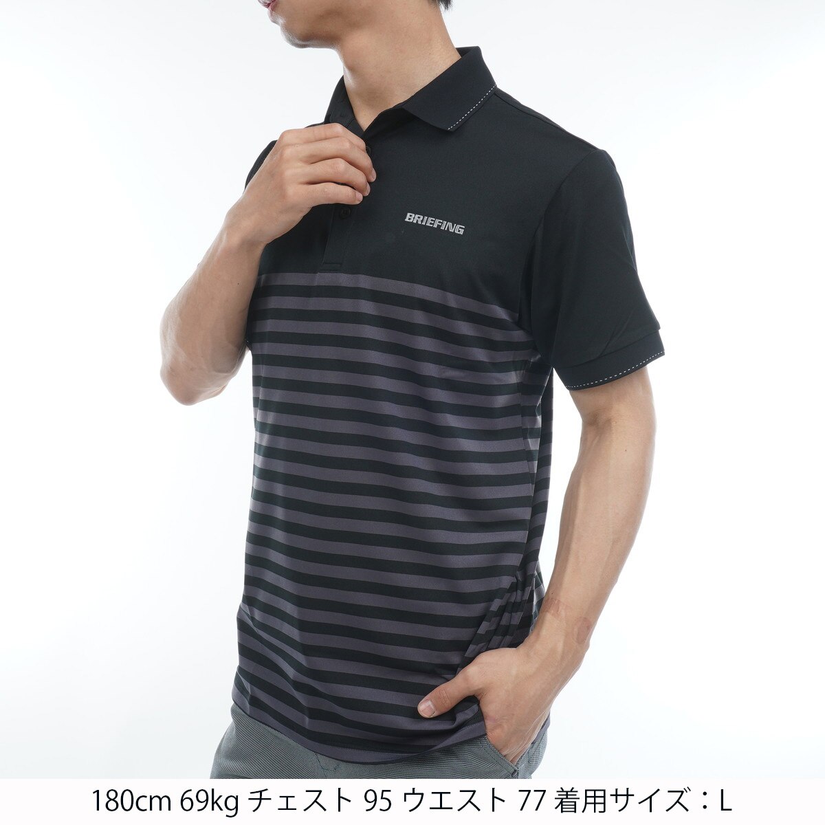 シャドウ ストライプ 半袖ポロシャツ(半袖シャツ・ポロシャツ