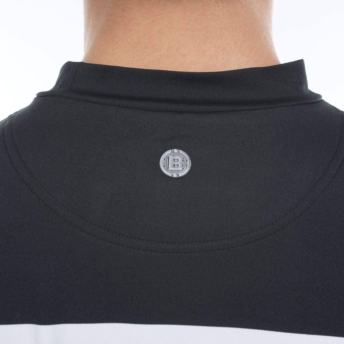 セール・アウトレット】パネル ストライプ RF ハイネック半袖