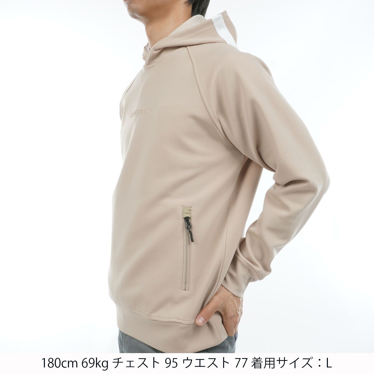 ストレッチ ミニ 3D ロゴ フーディー(中間着(セーター