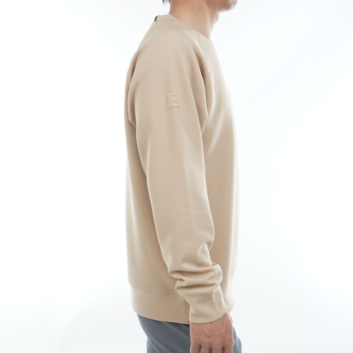 ストレッチ ミニ 3D ロゴ クルーネックスウェット(中間着(セーター