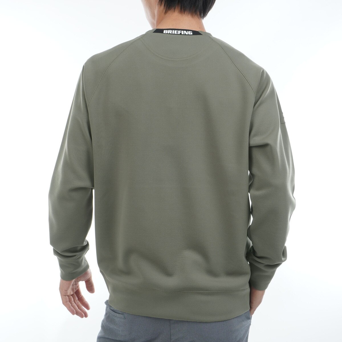 ストレッチ ミニ 3D ロゴ クルーネックスウェット(中間着(セーター